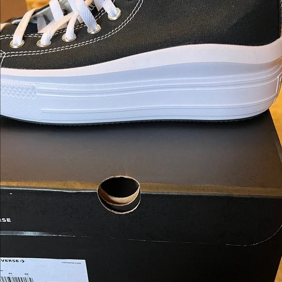 NIB - Converse Black and White High-Tops - Picture 3 of 5
